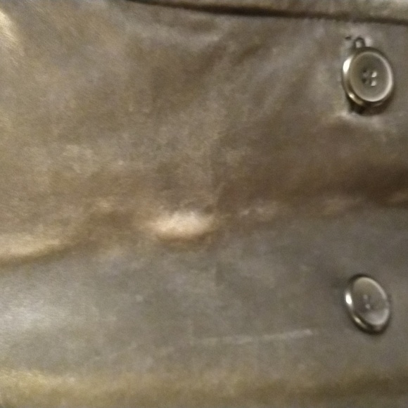 Danier button front belted black leather jacket ladies US size 6 - Picture 4 of 15